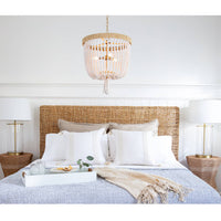 Regina Andrew Three Light Chandelier from the Milos collection in White finish