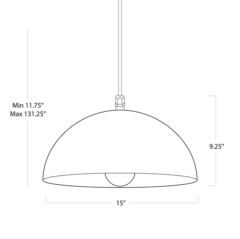 Regina Andrew - 17-1003BLK - One Light Pendant - Peridot - Black