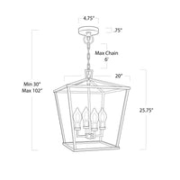 Regina Andrew - 17-1016 - Four Light Outdoor Lantern - Hampton - Black