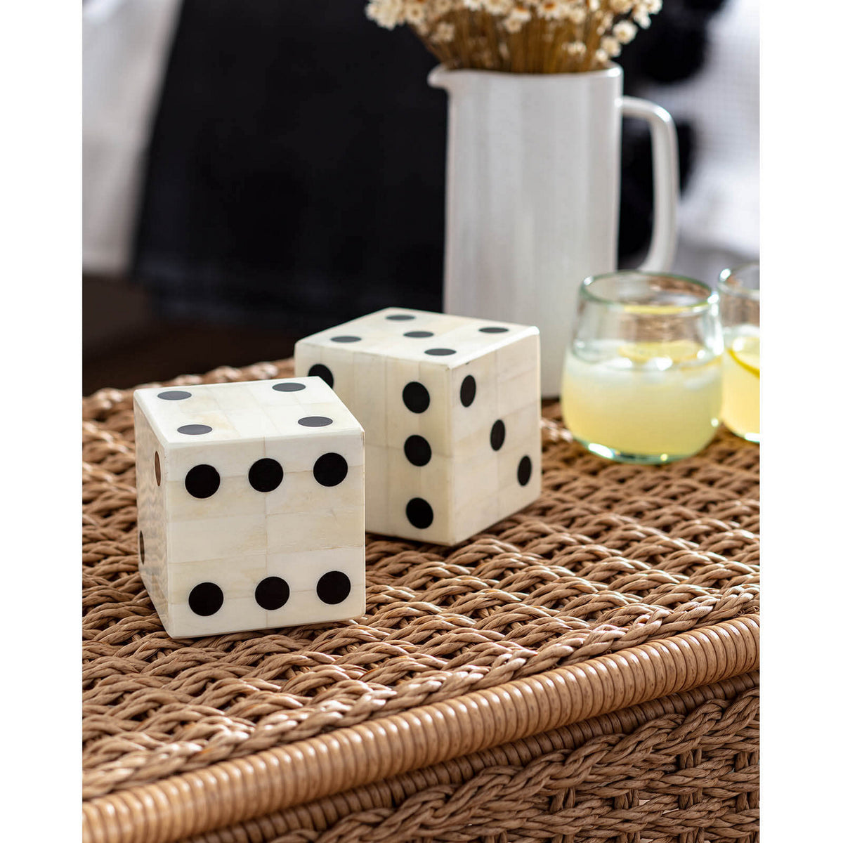 Regina Andrew - 20-1413 - Oversized Bone Gaming Dice Pair - Oversized - Natural