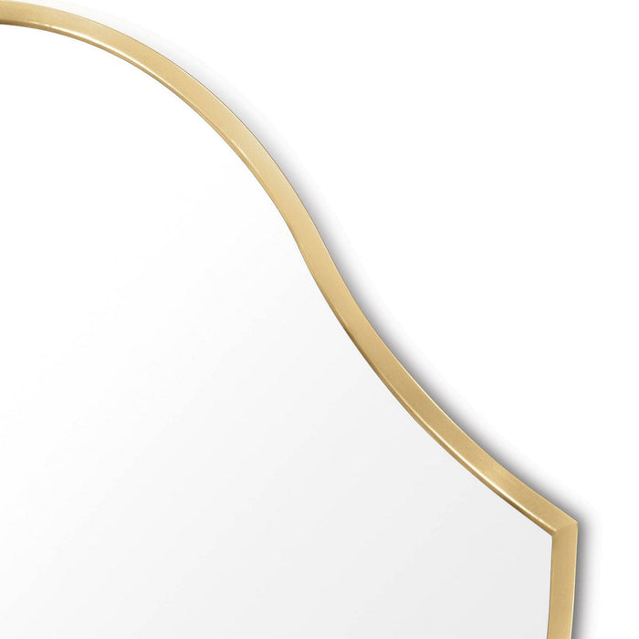 Regina Andrew Mirror from the Crest collection in Natural Brass finish