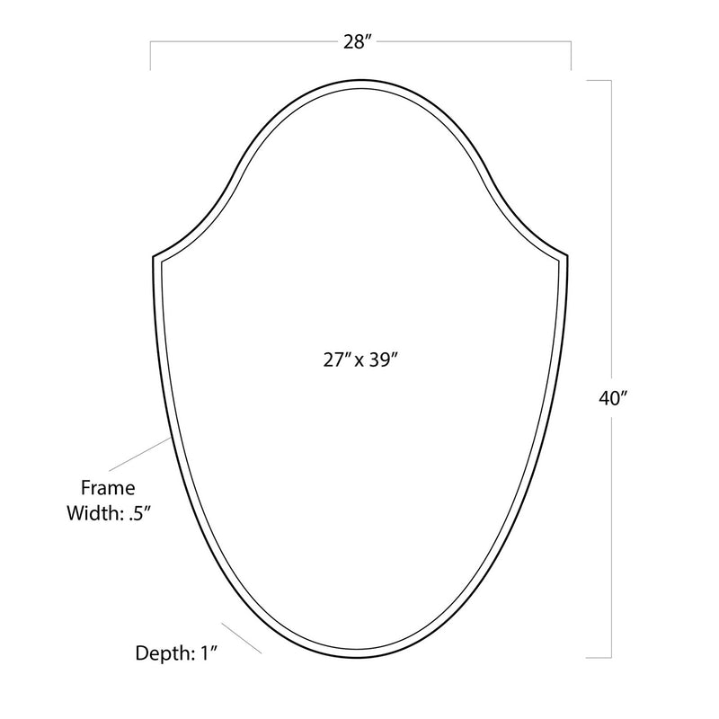 Regina Andrew - 21-1120NB - Mirror - Crest - Natural Brass