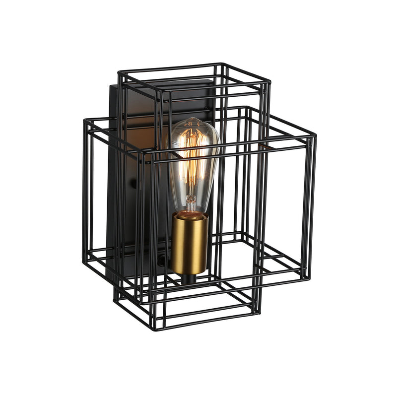 Artcraft - AC11737BK - One Light Wall Sconce - Artisan - Black and Brushed Brass