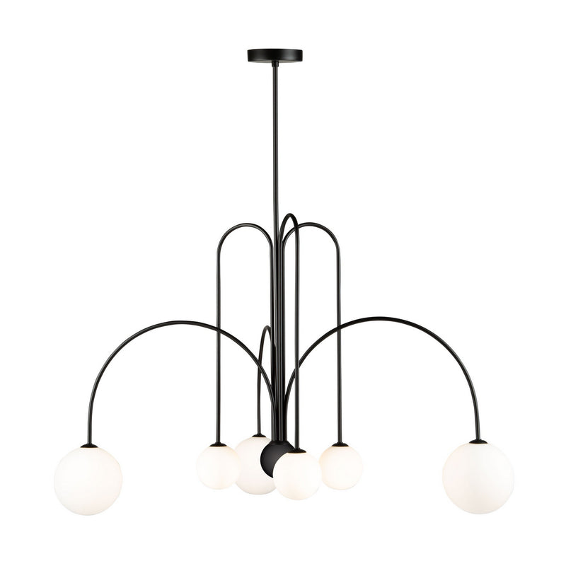 Artcraft LED Chandelier from the Comet collection in Semi Matte Black finish
