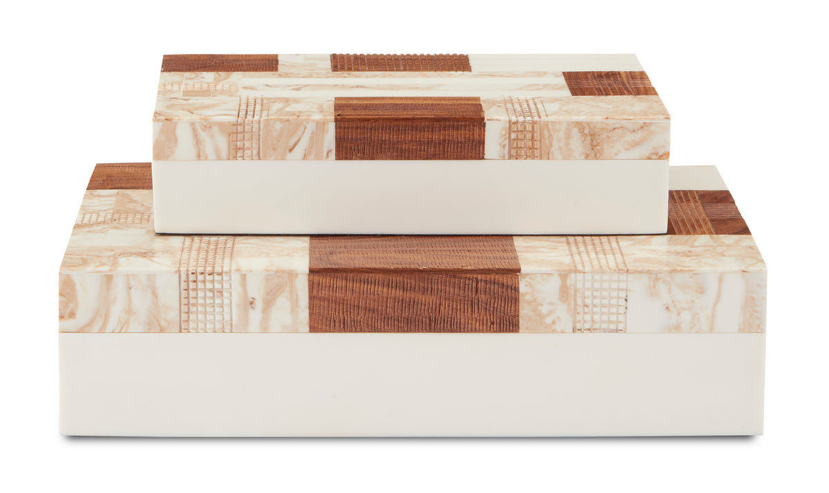 Currey and Company - 1200-0446 - Box Set of 2 - 1940s Collection - Beige/Brown/Ivory/Natural