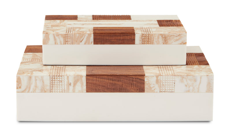 Currey and Company - 1200-0446 - Box Set of 2 - 1940s Collection - Beige/Brown/Ivory/Natural
