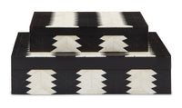 Currey and Company - 1200-0450 - Box Set of 2 - Arrow Collection - Black/White/Natural