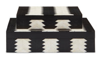 Currey and Company Box Set of 2 from the Jamie Beckwith collection in Black/White/Natural finish