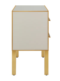 Currey and Company - 3000-0184 - Chest - Arden Collection - Ivory/Satin Brass