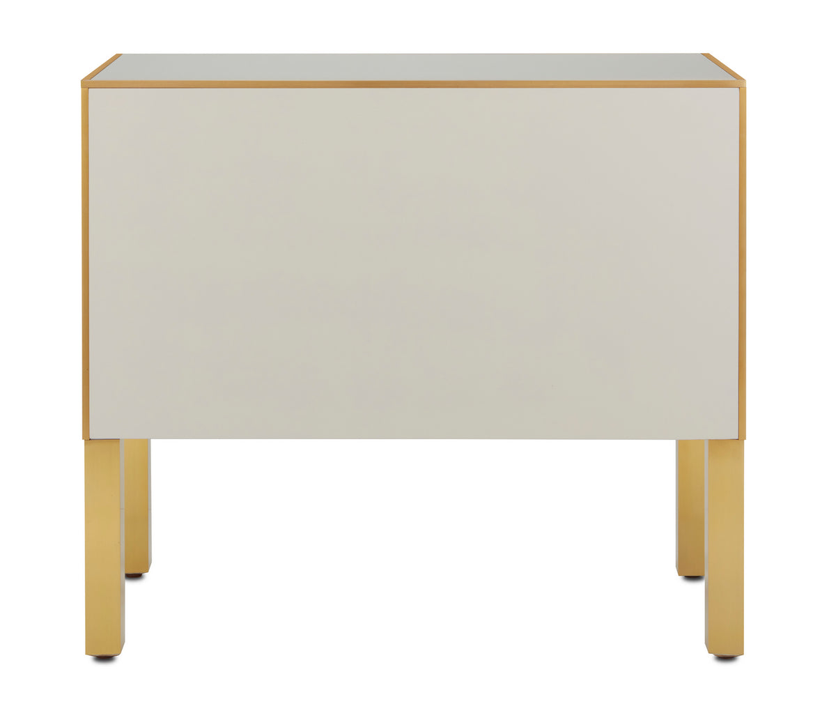 Currey and Company - 3000-0184 - Chest - Arden Collection - Ivory/Satin Brass