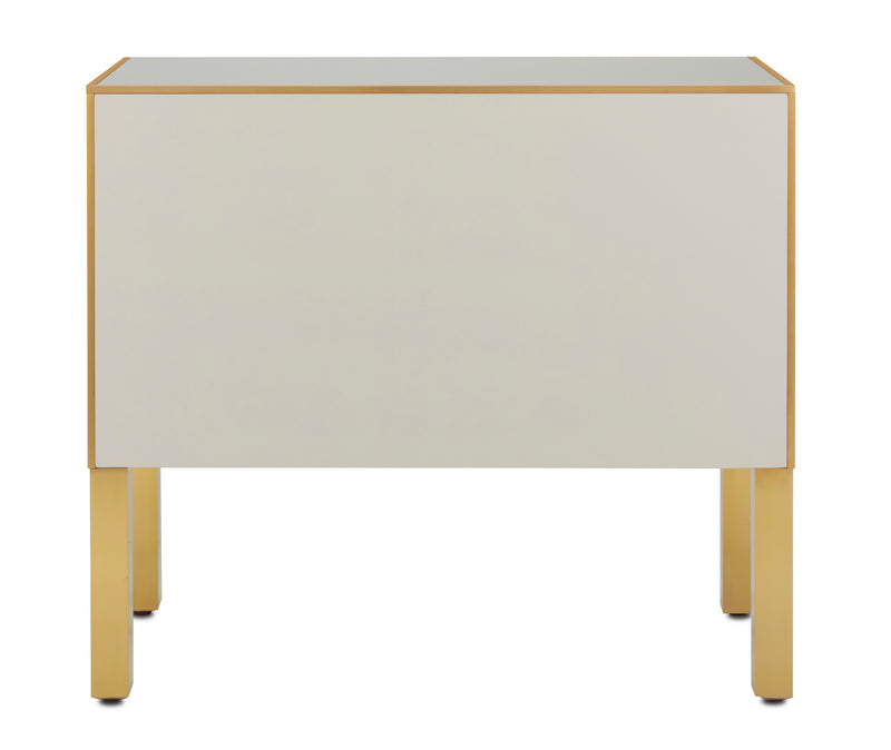 Currey and Company - 3000-0184 - Chest - Arden Collection - Ivory/Satin Brass