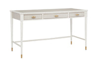 Currey and Company - 3000-0190 - Desk - Aster - Off-White/Fog/Brass