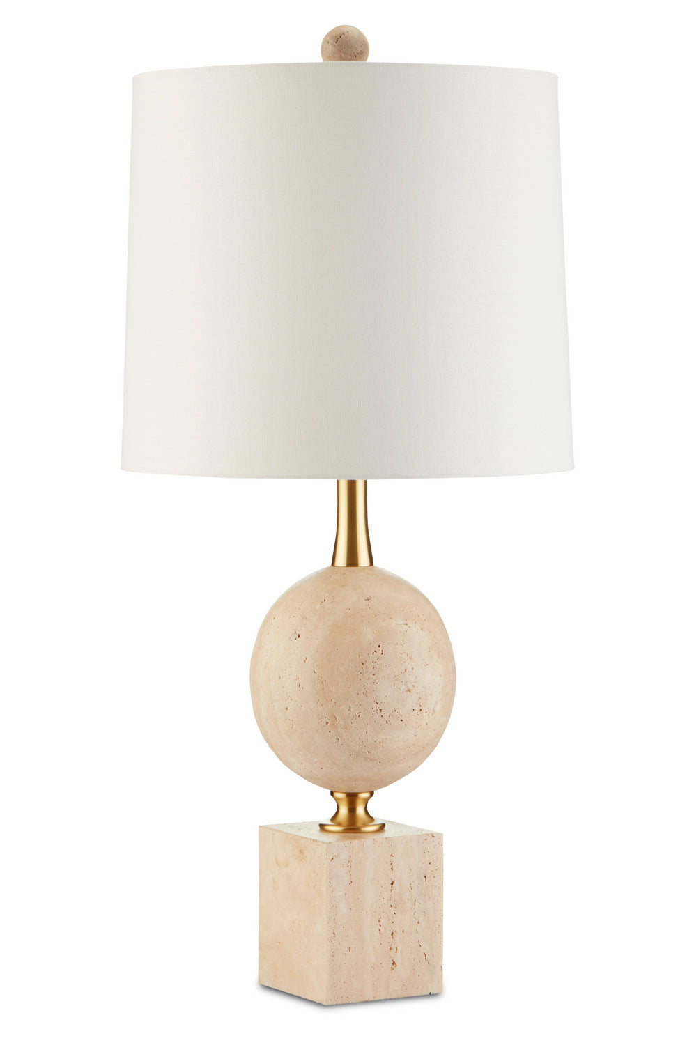 Currey and Company - 6000-0718 - One Light Table Lamp - Adorno Table Lamp - Natural/Beige/Antique Brass