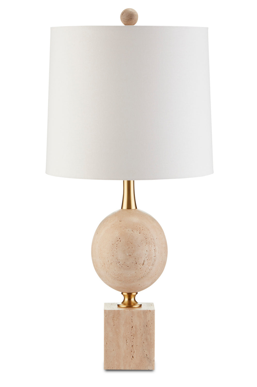 Currey and Company - 6000-0718 - One Light Table Lamp - Adorno Table Lamp - Natural/Beige/Antique Brass