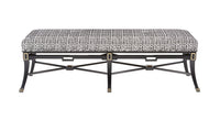 Currey and Company Bench from the Scarlett collection in Black/Gold Leaf finish