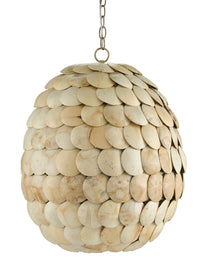 Currey and Company - 9000-0784 - Three Light Pendant - Buko Collection - Coco Cream