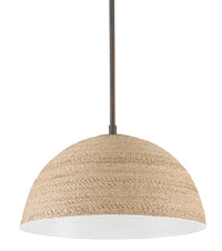 Currey and Company - 9000-0790 - One Light Pendant - Bronze Gold/Sugar White/Natural Rope