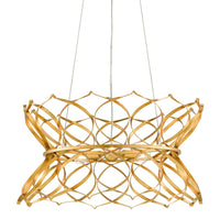 Currey and Company - 9000-0799 - Three Light Chandelier - Contemporary Gold Leaf