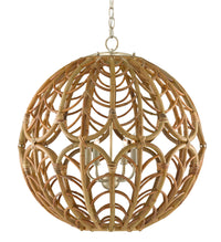 Currey and Company - 9000-0802 - Four Light Chandelier - Cape Verde Orb Chandelier - Silver Leaf/Smokewood/Natural