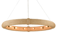 Currey and Company - 9000-0805 - 12 Light Chandelier - Portmeirion Collection - Satin Black/Abaca Rope