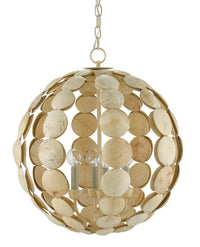 Currey and Company - 9000-0806 - Four Light Chandelier - Tartufo - Natural/Coco Cream