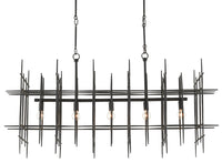 Currey and Company - 9000-0809 - Five Light Chandelier - Steelhouse - Blacksmith