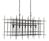 Currey and Company - 9000-0809 - Five Light Chandelier - Steelhouse - Blacksmith