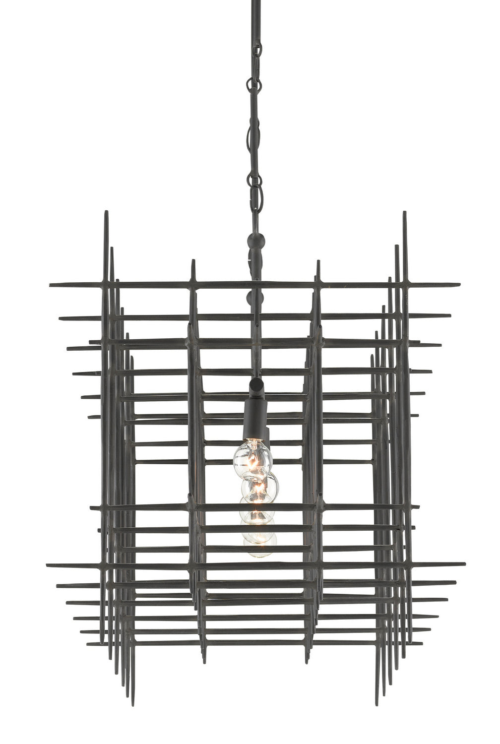 Currey and Company - 9000-0809 - Five Light Chandelier - Steelhouse - Blacksmith
