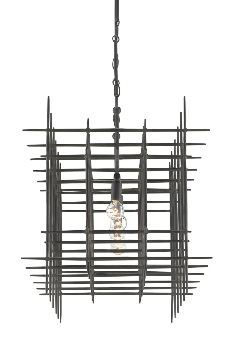 Currey and Company - 9000-0809 - Five Light Chandelier - Steelhouse - Blacksmith