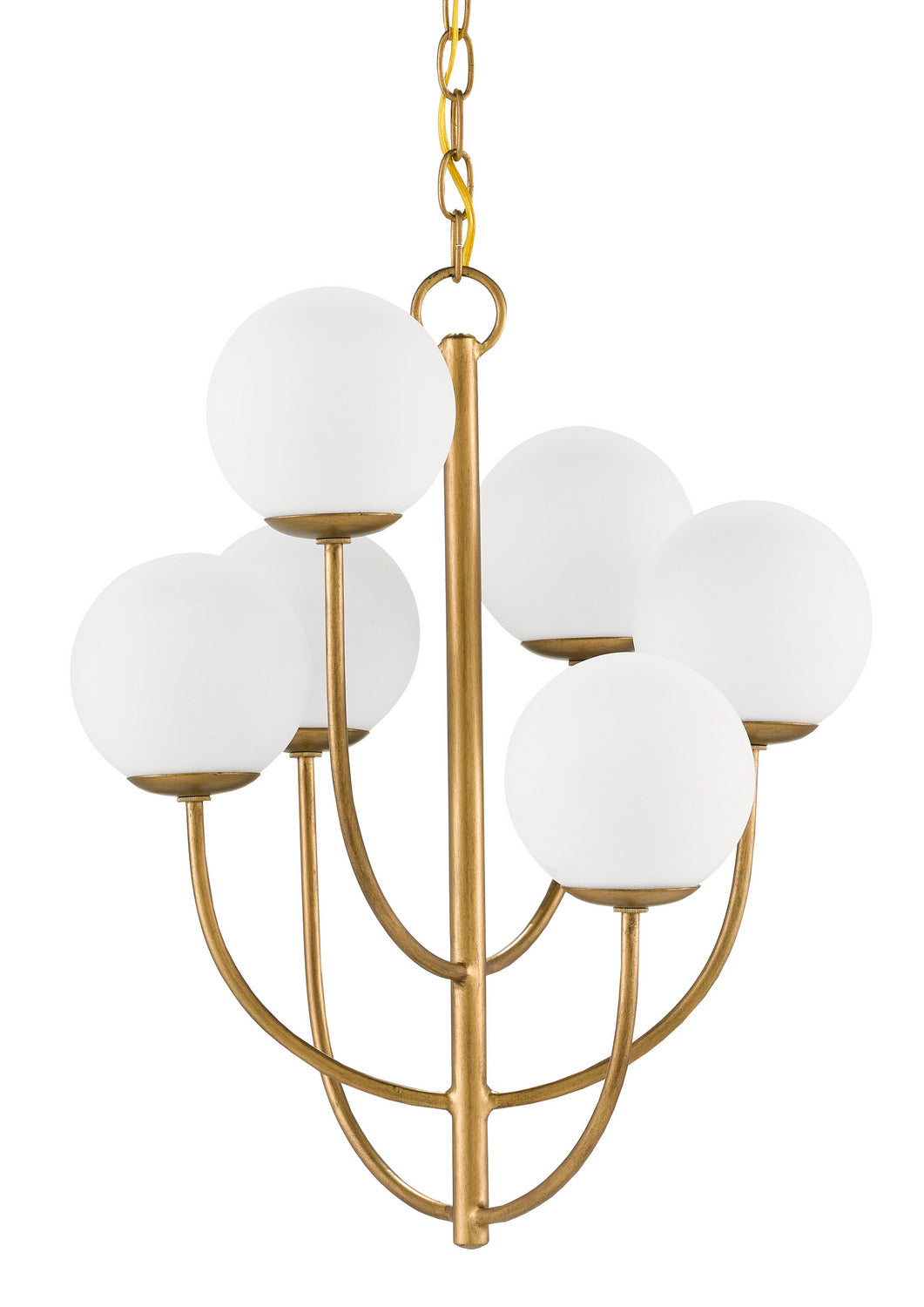 Currey and Company - 9000-0819 - Six Light Chandelier - Sunnylands Brass Chandelier - Brass