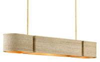 Currey and Company - 9000-0820 - Four Light Chandelier - Contemporary Gold Leaf/Abaca Rope