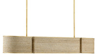 Currey and Company - 9000-0820 - Four Light Chandelier - Contemporary Gold Leaf/Abaca Rope