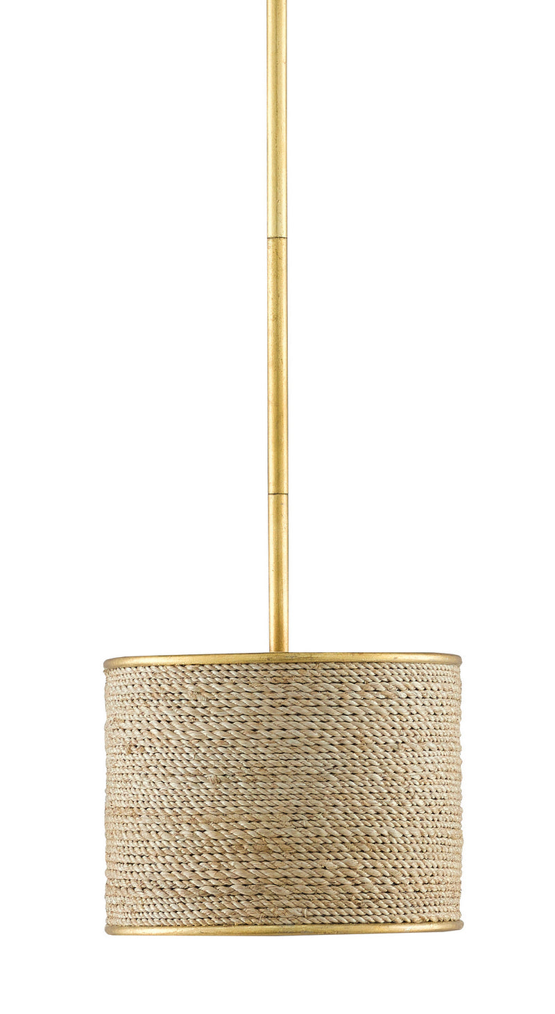Currey and Company - 9000-0820 - Four Light Chandelier - Contemporary Gold Leaf/Abaca Rope