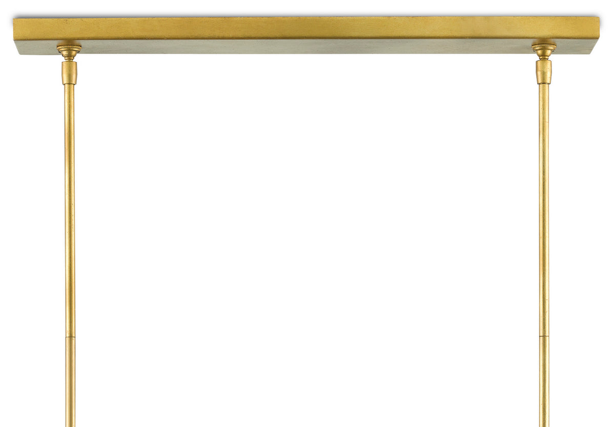 Currey and Company - 9000-0820 - Four Light Chandelier - Contemporary Gold Leaf/Abaca Rope
