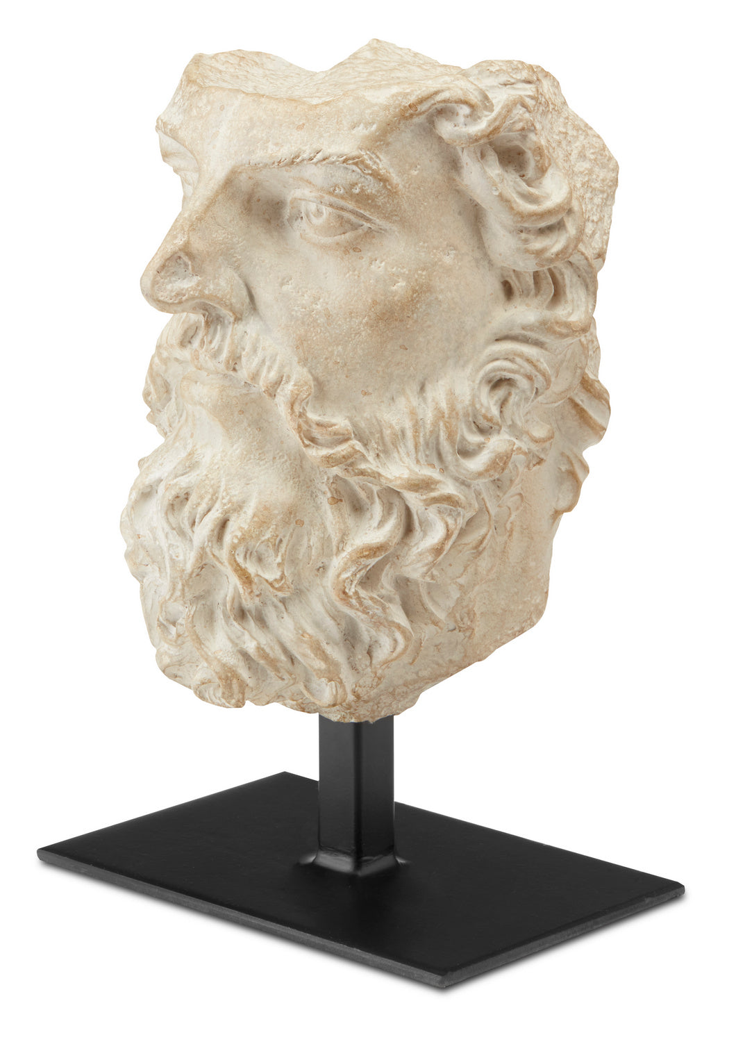 Currey and Company - 1200-0444 - Head of Zeus - Head of Zeus - Aged Beige/Black