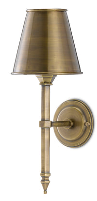 Currey and Company - 5000-0174 - One Light Wall Sconce - Wollaton - Light Moroccan Antique Brass