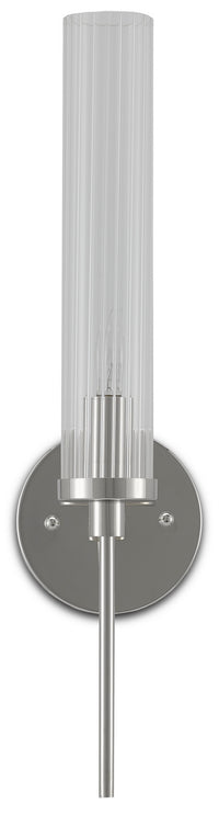 Currey and Company - 5800-0005 - One Light Wall Sconce - Bellings - Polished Nickel/Clear