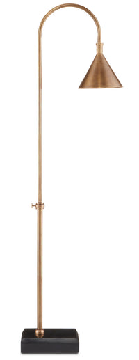 Currey and Company - 8000-0094 - One Light Floor Lamp - Vision - Vintage Brass/Black