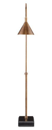 Currey and Company - 8000-0094 - One Light Floor Lamp - Vision - Vintage Brass/Black
