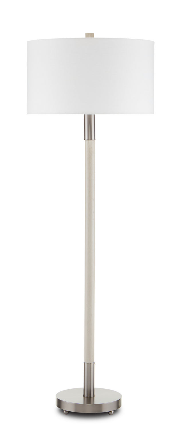 Currey and Company One Light Floor Lamp from the Bravo collection in Gray Salt/Pewter finish