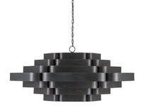 Currey and Company - 9000-0775 - Six Light Chandelier - French Black/Contemporary Gold Leaf