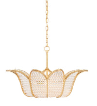 Currey and Company - 9000-0776 - Three Light Chandelier - Contemporary Gold Leaf/Clear