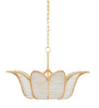 Currey and Company - 9000-0776 - Three Light Chandelier - Contemporary Gold Leaf/Clear