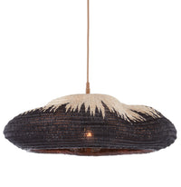 Currey and Company - 9000-0787 - One Light Pendant - Comme Des Paniers - Natural/Black/Khaki