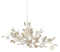 Currey and Company - 9000-0816 - Six Light Chandelier - Lunaria Collection - Contemporary Silver Leaf