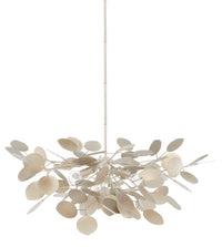 Currey and Company - 9000-0818 - Four Light Chandelier - Lunaria Collection - Contemporary Silver Leaf