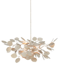 Currey and Company - 9000-0818 - Four Light Chandelier - Lunaria Collection - Contemporary Silver Leaf