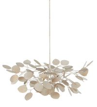 Currey and Company - 9000-0818 - Four Light Chandelier - Lunaria Collection - Contemporary Silver Leaf