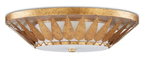 Currey and Company - 9999-0055 - LED Flush Mount - Autumn Gold/Milky Glass