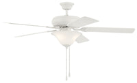 Craftmade - DCF52W5C1W - 52" Ceiling Fan - Decorator's Choice Bowl Light Kit - Matte White